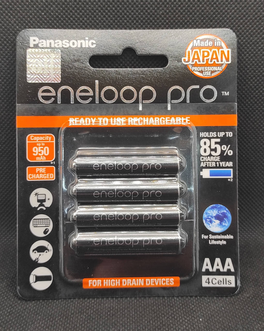 

Аккумулятор мини-пальчиковый ААА Panasonic 1,2V 930mAh Eneloop Pro ( 4шт. )