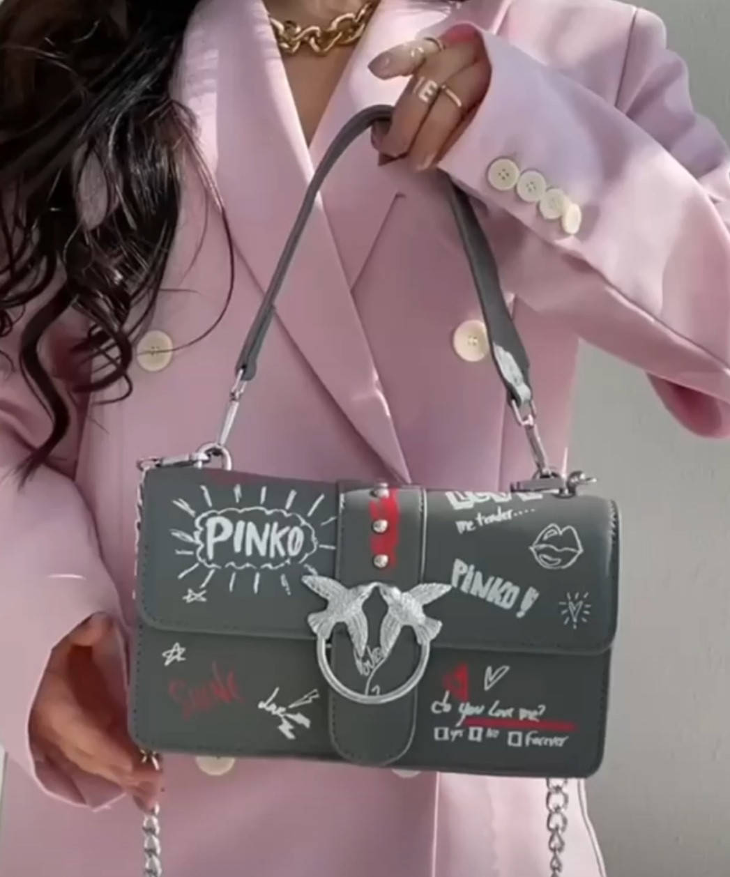 

Женская Сумка Pinko серая, Серый