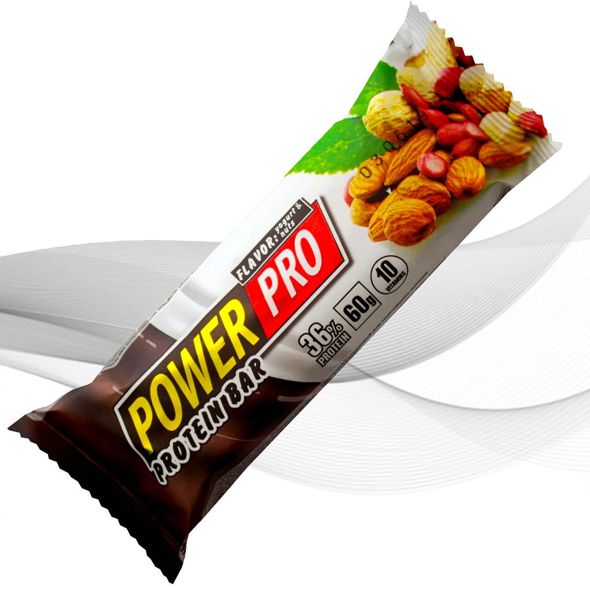 

Протеиновый Батончик Power Pro горіховий NUTELLA 36% 60g Горіховий