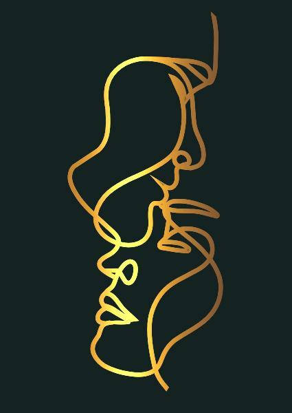 

Торцевой топпер Силуэт влюбленной пары Картонный зеркальный топпер на торец торта Топер из картона на торец