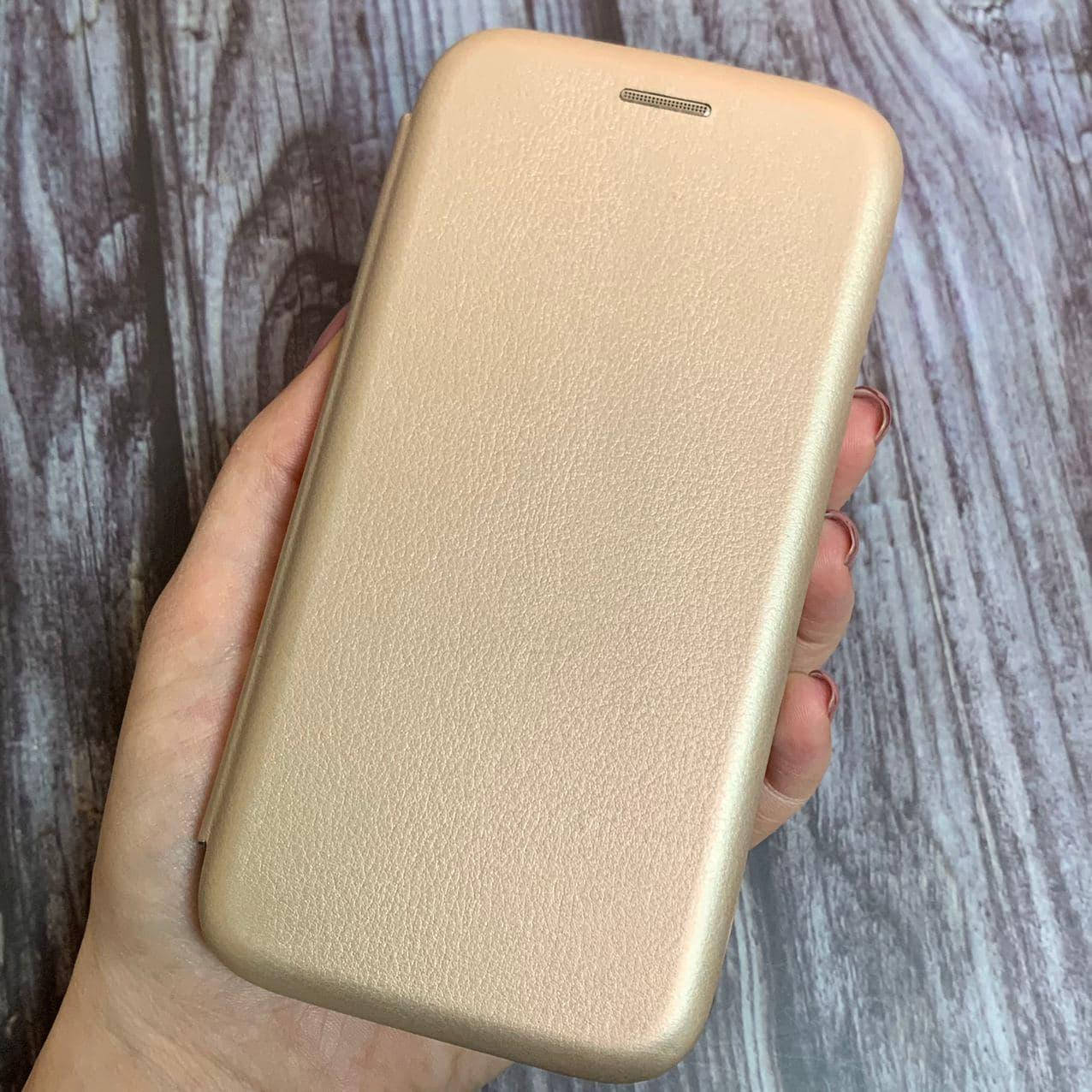 

Чехол книга для Xiaomi Redmi Go с эко кожи с подставкой магнитом книжка на телефон сяоми го золотая STN