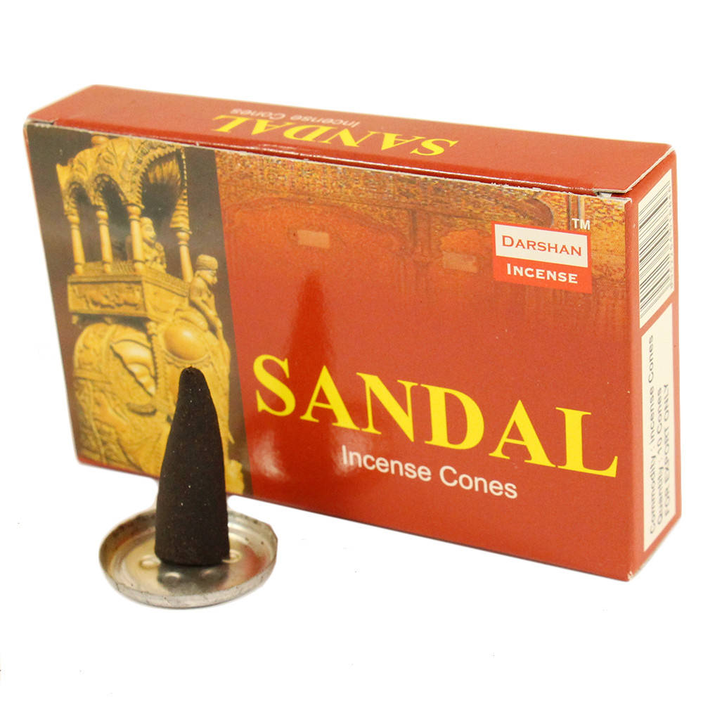 

Конусы Сандал Даршан (Sandal Darshan), 10 штук благовония аромапалочки