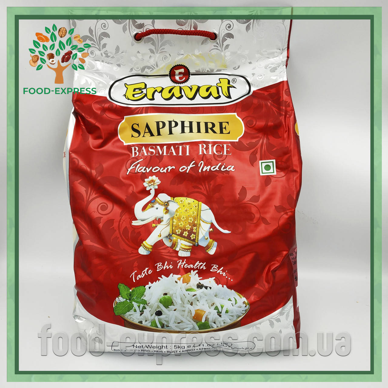 

Рис Басмати Eravat Sapphire пропаренный, 200г