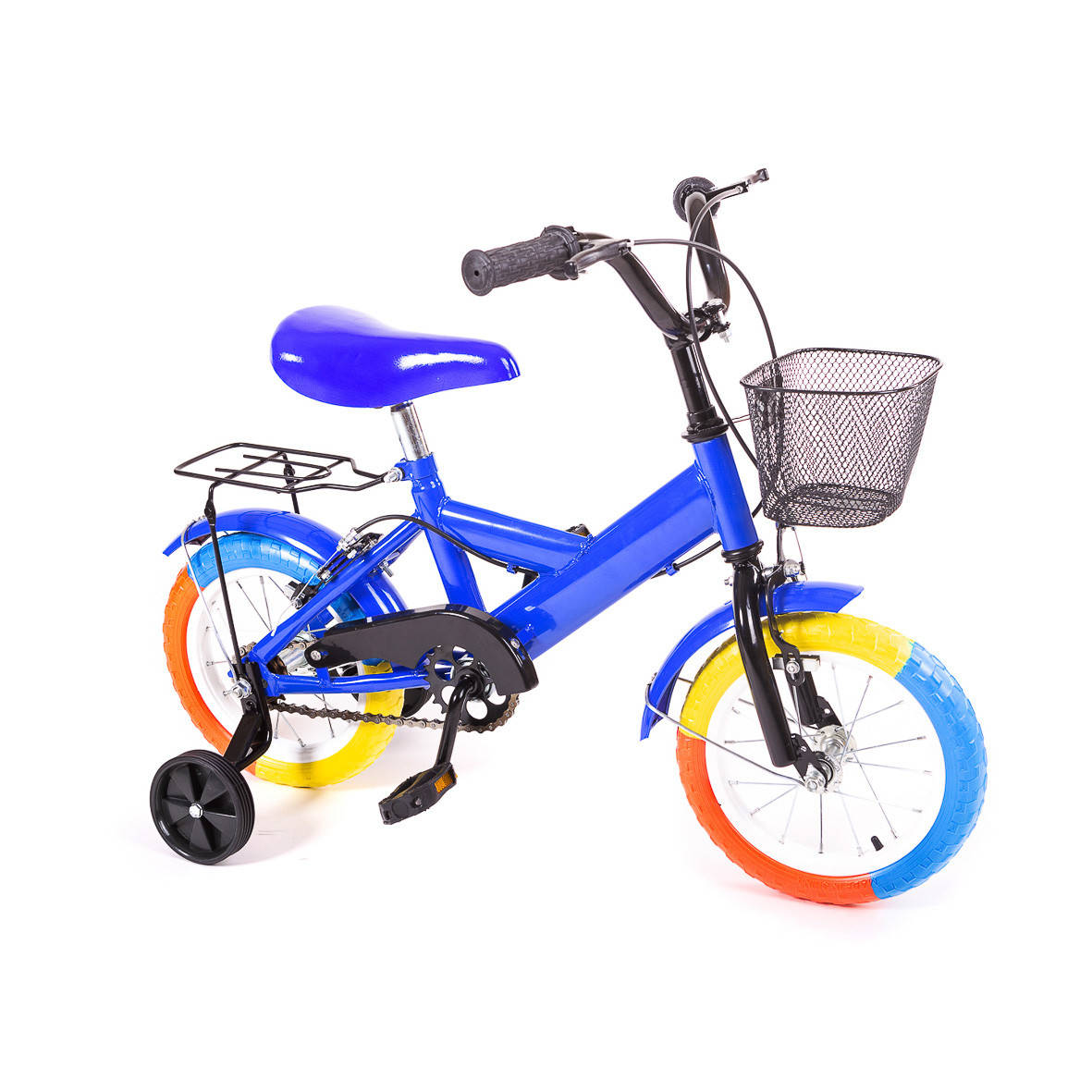 

Детский двухколесный велосипед с дополнительными колесами Toby Bike 12", Синий