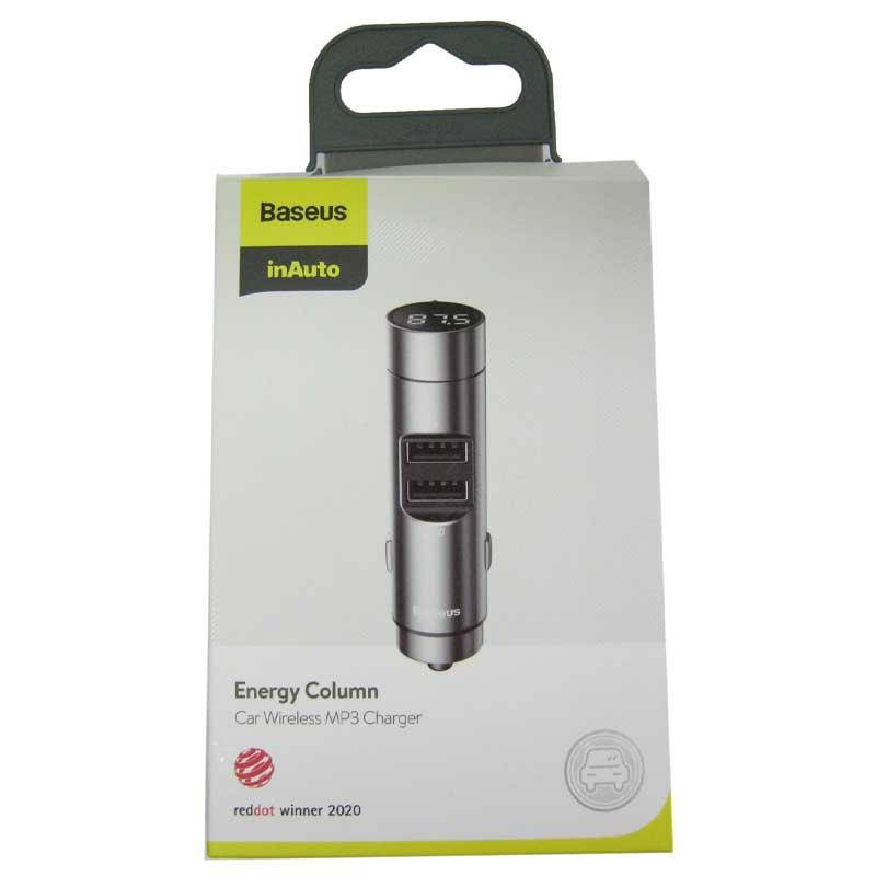 

FM модулятор для автомобиля Baseus Energy Column Bluetooth MP3 charger silver