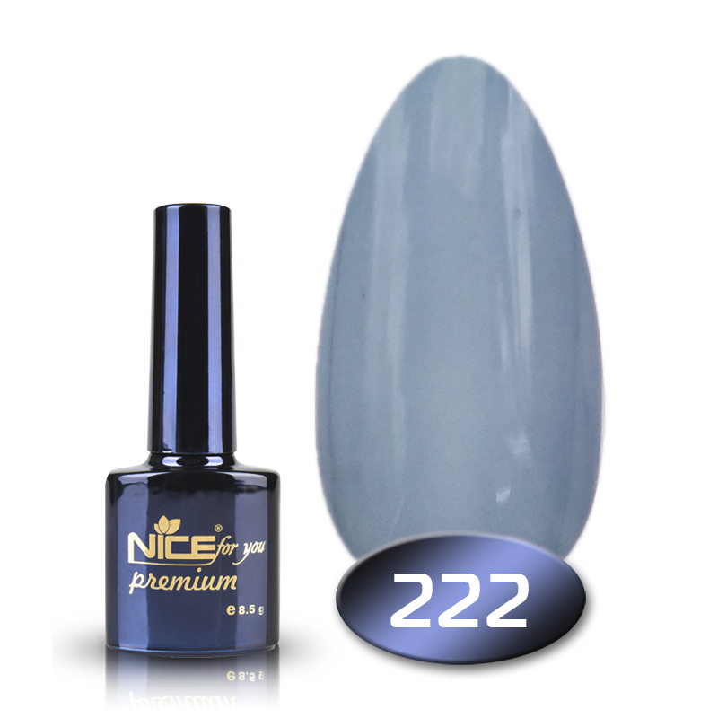 

Гель-лак Nice for you Premium №222 серо голубой 8,5 мл