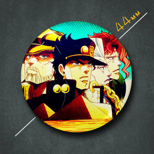 

"Джотаро Куджо (Невероятные приключения ДжоДжо)" значок круглый на булавке Ø44 мм