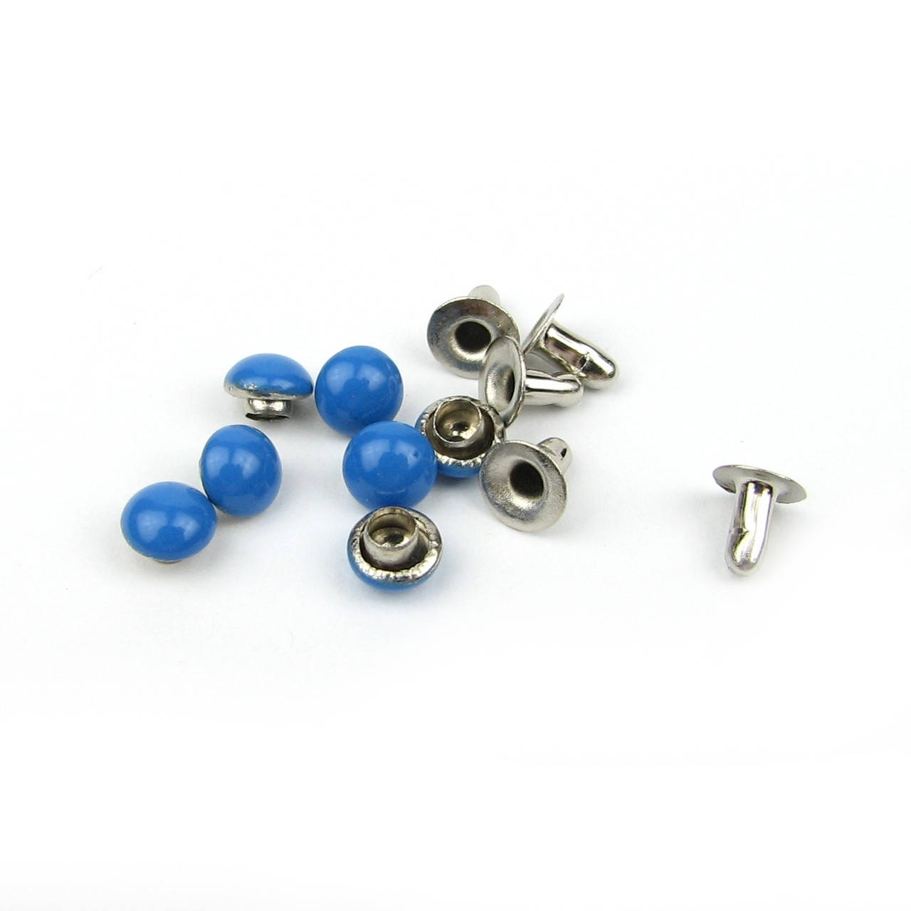 

Хольнитены односторонние Голубые Заклепки 5мм*4мм 10шт (FHL001-3), Голубой