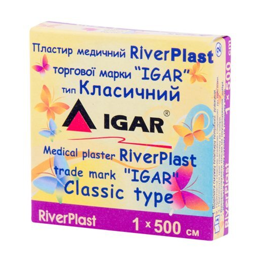 

Пластырь 1х500см медицинский классический на тканевой основе RiverPlast