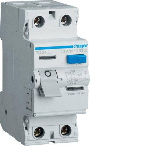 

УЗО (ПЗВ) Hager CD263J (2P 63A / 30mA Тип A)