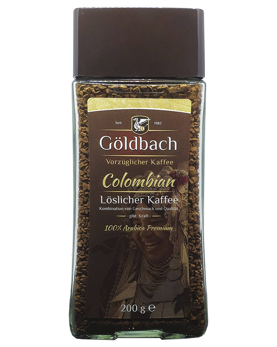 

Кофе растворимый Goldbach Colombian 200 г в стеклянной банке (54095)