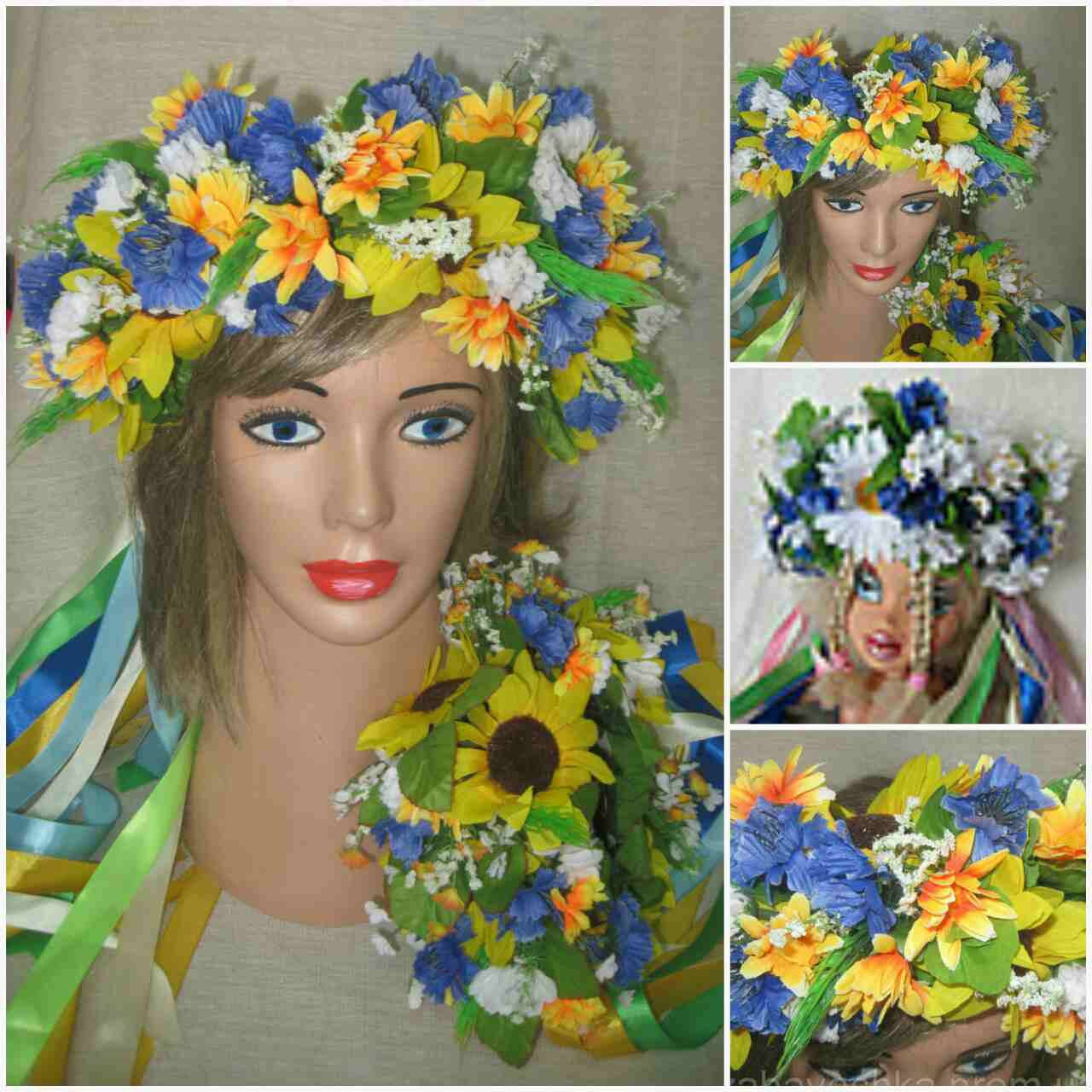 

Вінок на голову, віночок Поле соняхів,віночок украінський (320/290) (ціна за1шт.+30 грн)