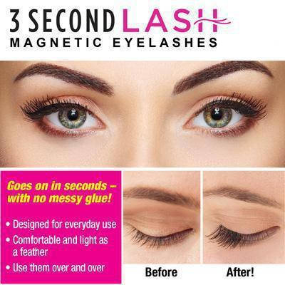 

Ресницы на магнитах набор 3 Second Lash Magnetic Eyelash Kit, накладные ресницы, Черный