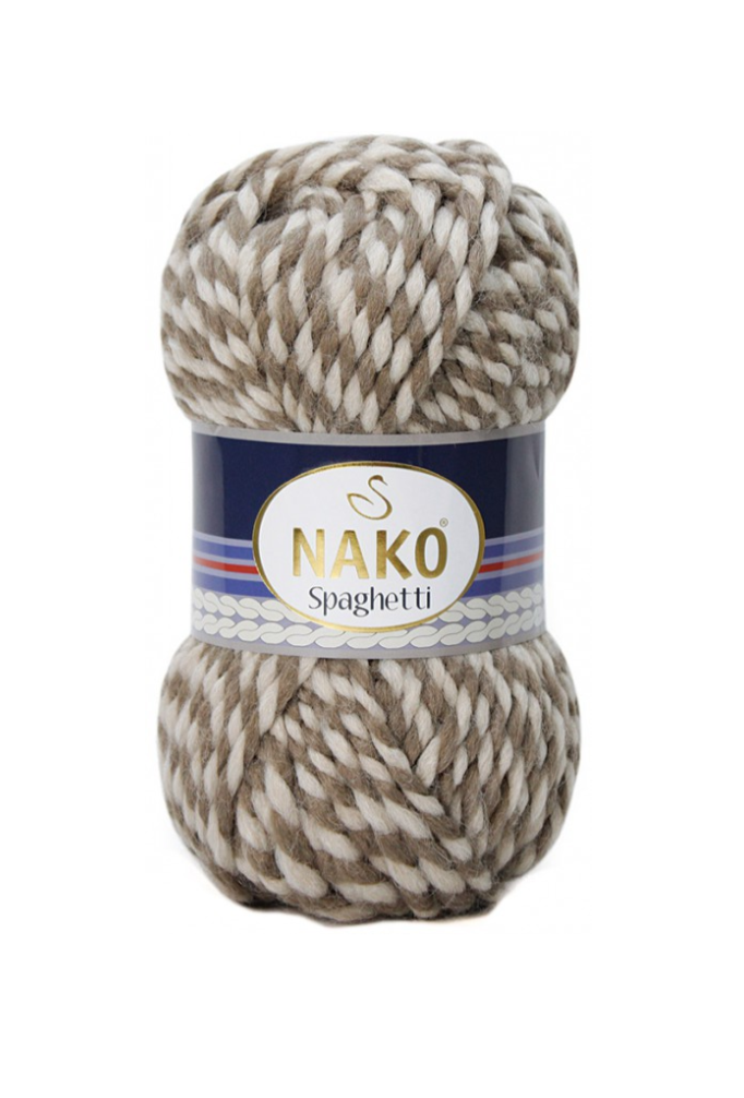

Толстая пряжа (25%-шерсть,75%-акрил; 100г/60м) NAKO Spaghetti 21366(беж.меланж)
