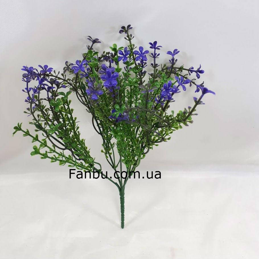 

Фиолетовый лютик садовый 28см искусственный куст зелени