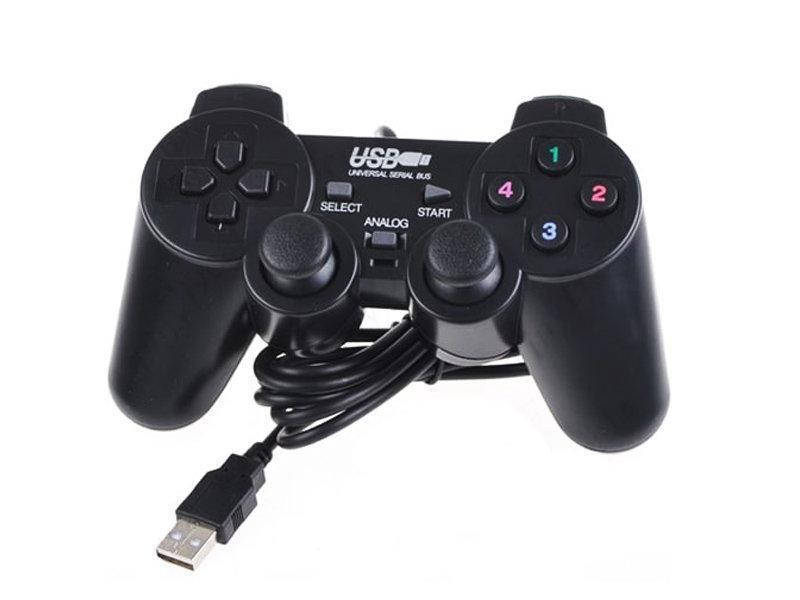 

Проводной USB джойстик для компьютера DJ-208 с виброотдачей Double Shock 2, Черный