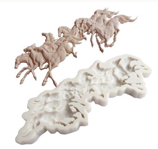 

Молд "Лошади" - размер молда 6*16,5см, силикон