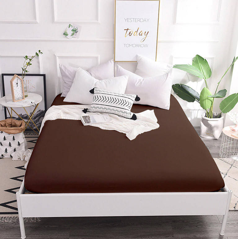 

Простынь на резинке MirSon бязь 19-1217 Chocolate Perla 150х190 см, Коричневый