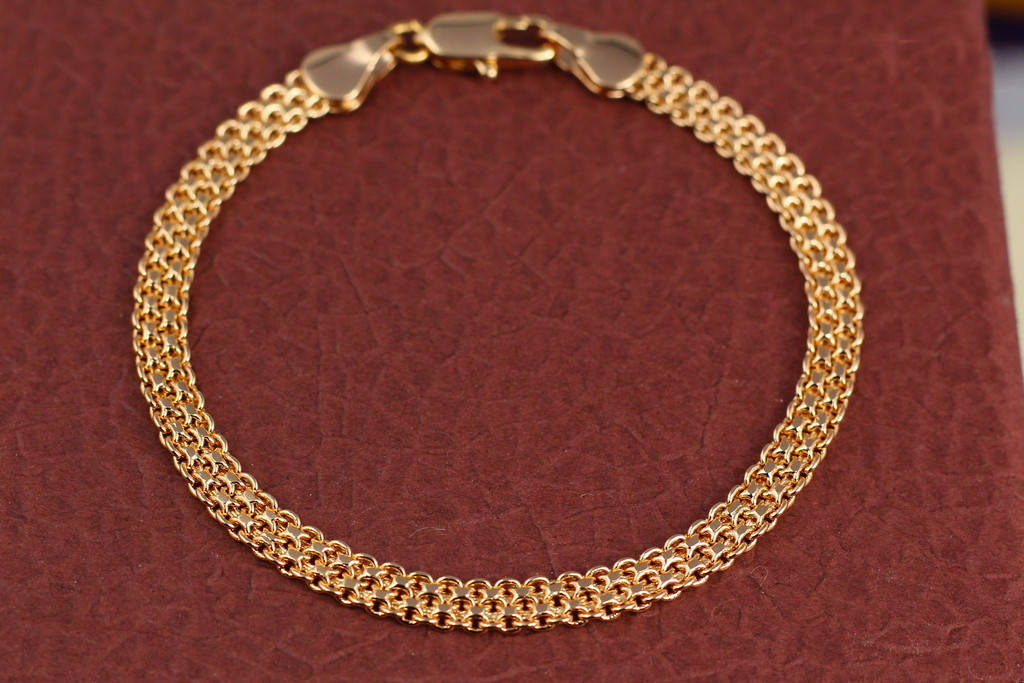 

Браслет Xuping Jewelry новый бисмарк 21 см 4 мм золотистый