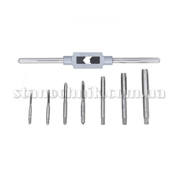 

Набор метчиков ручных М3-М12 с воротком СИБРТЕХ (77308) 8 шт