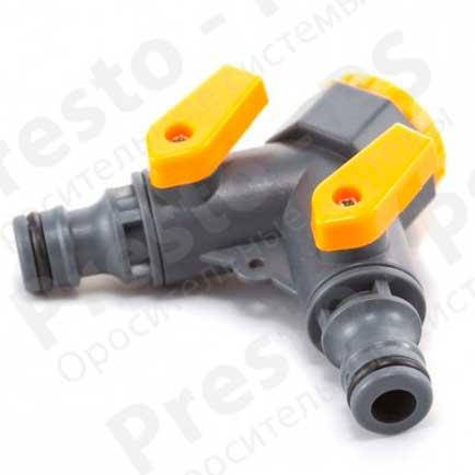 

Кран шаровой Presto-PS на 2 выхода с внутренней резьбой 1/2-3/4 дюйма (5002)