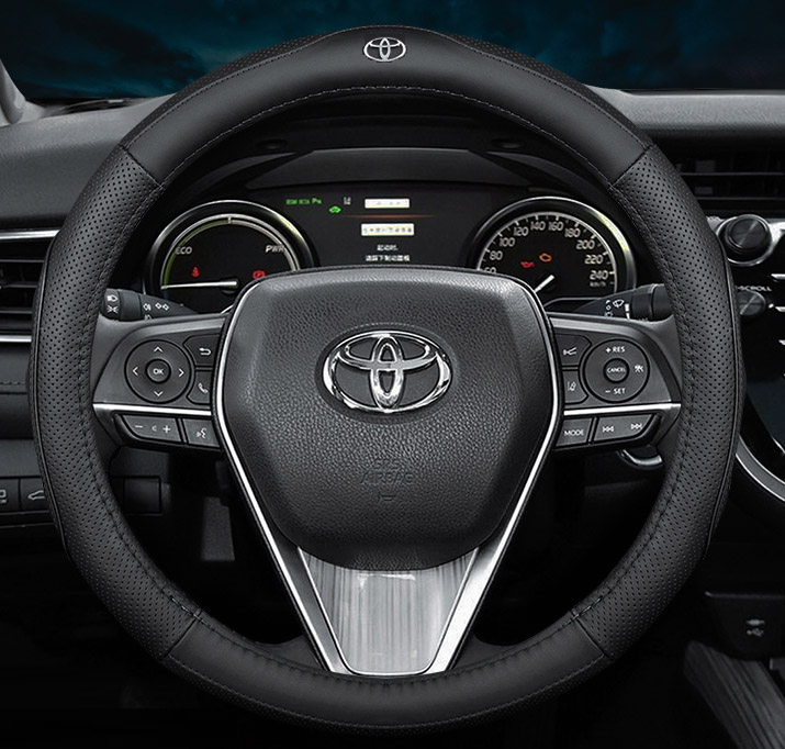 

Чехол оплетка Cool на руль для автомобиля Toyota натуральная кожа, Черный