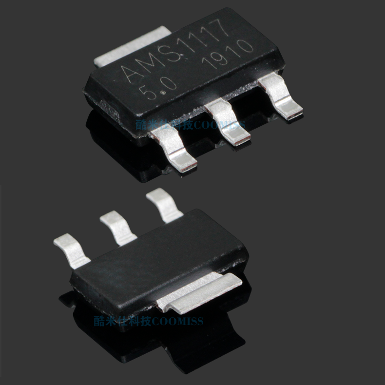 

Микросхема AMS1117-5V Линейный регулятор напряжения с малым падением напряжения 5в, SOT-223