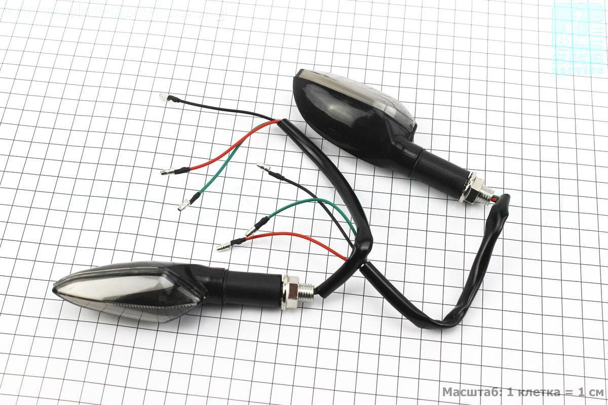 

Диодные повороты на гибкой ножке+ стоп сигнал/габарит 2 штуки на мототехнику