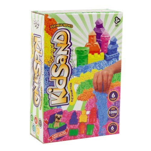

Кинетический песок "KidSand" с формочками, 1000 г (укр)