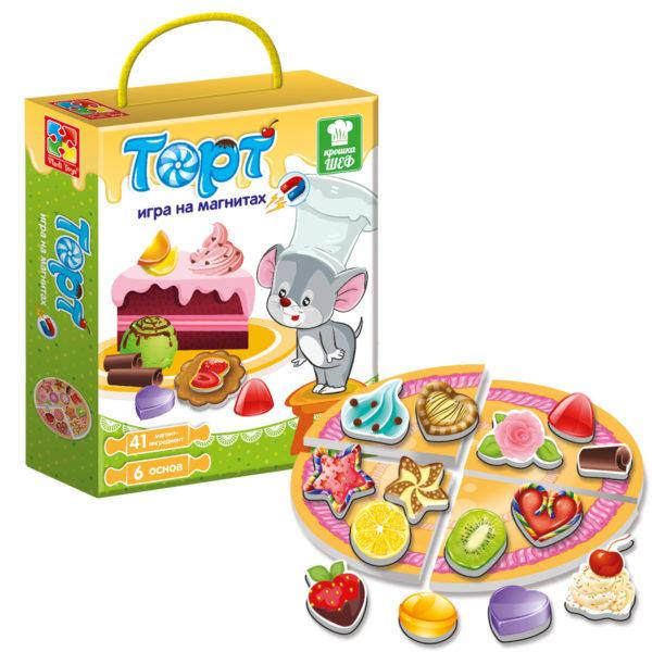 

Влади-Тойс VT-3004-01 Игра магнитная Торт