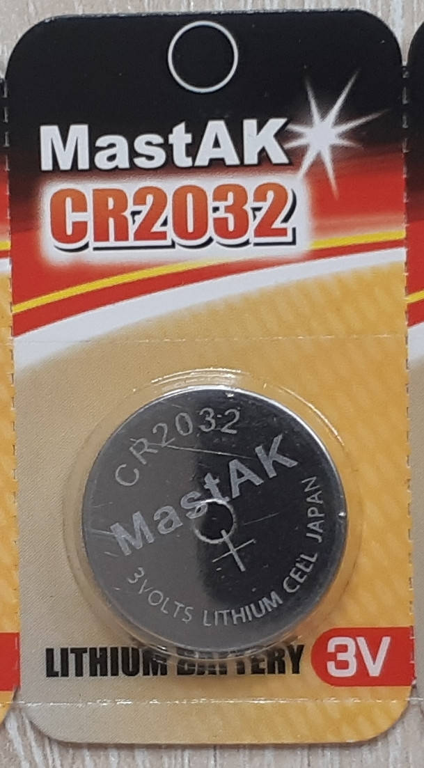 

Дисковая батарейка MastAK Lithium Cell 3V CR2032 (C5)