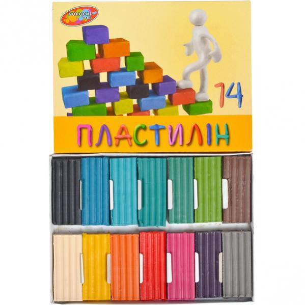 

Пластилин 250 г 14 цветов «Колорит тон»
