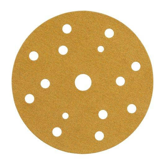 

Круг шлифовальный абразивный (15 отверстий) 3M Hookit™ 255P+ Gold, Ø150 мм P180