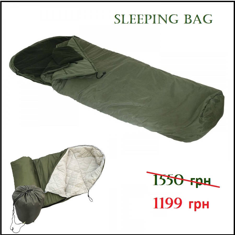 

Широкий тактический спальный мешок спальник Sleeping Bag, Хаки