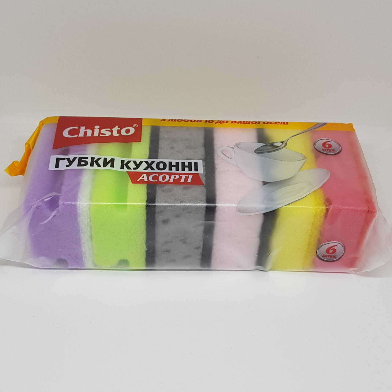 

Губка - мочалка АССОРТИ " Chisto" 6шт.