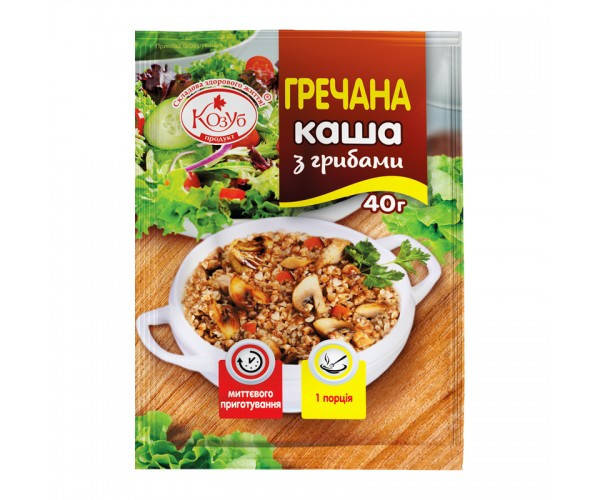

Каша гречана з грибами миттєвого приготування