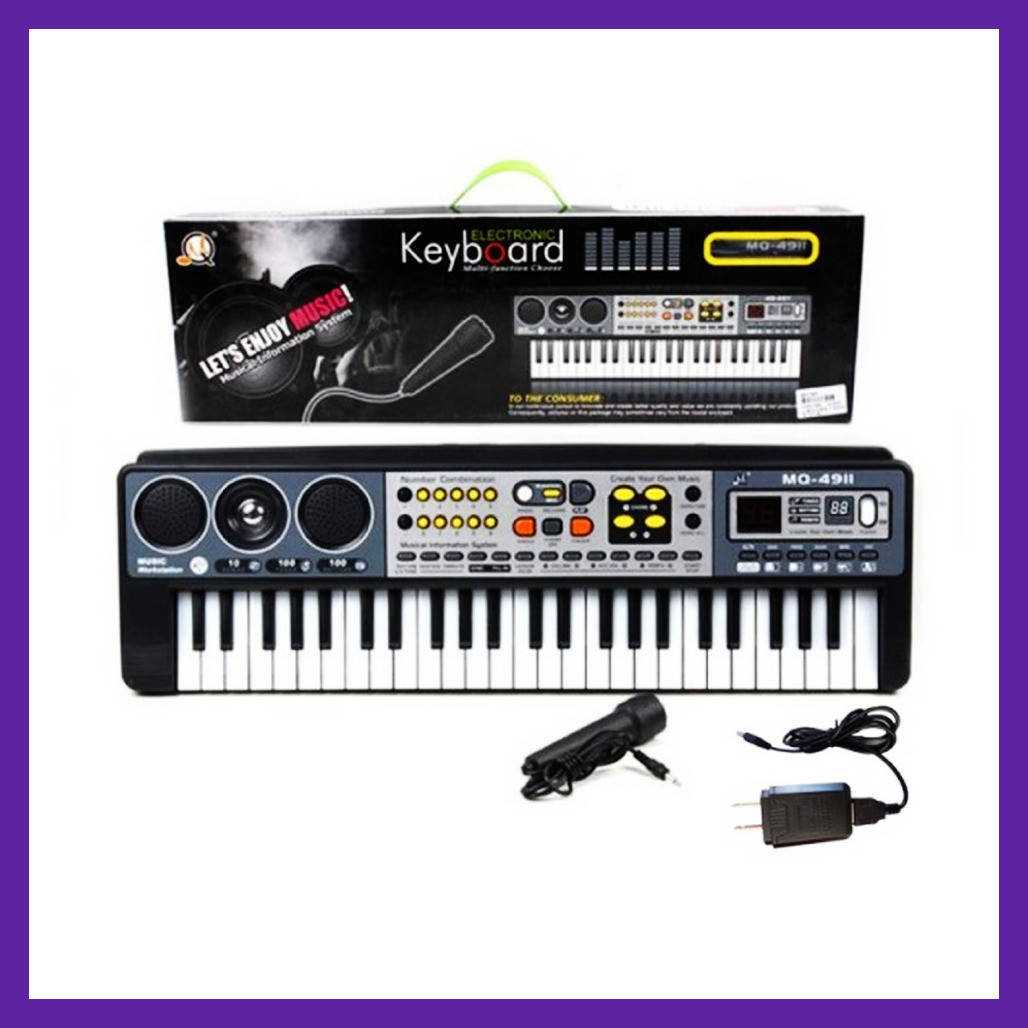 

Детский орган MQ4911 с микрофоном зарядка SAME TOY | Синтезатор имеет 49 нотную клавишу Музыкальный