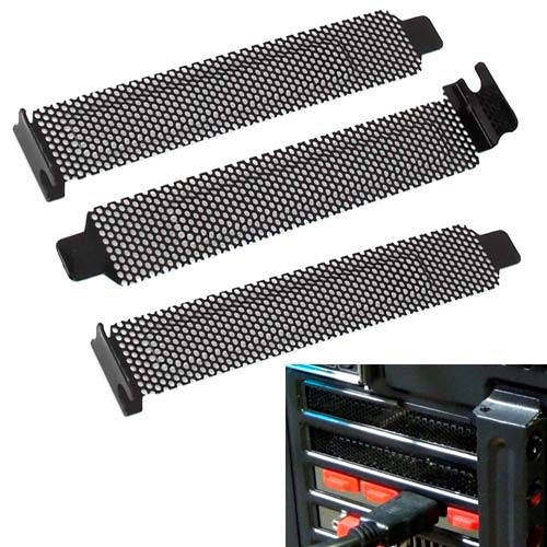 

3x Заглушка вентилируемая для PCI слота корпуса, планка, пылевой фильтр