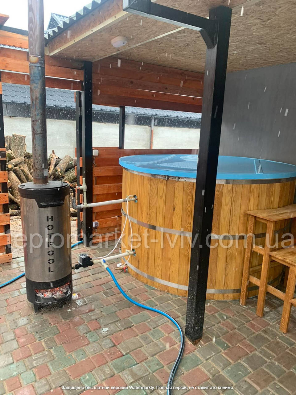 

Нагреватель для бассейна, купели, чана, джакузи, дровяной HOTPOOL, 40квт