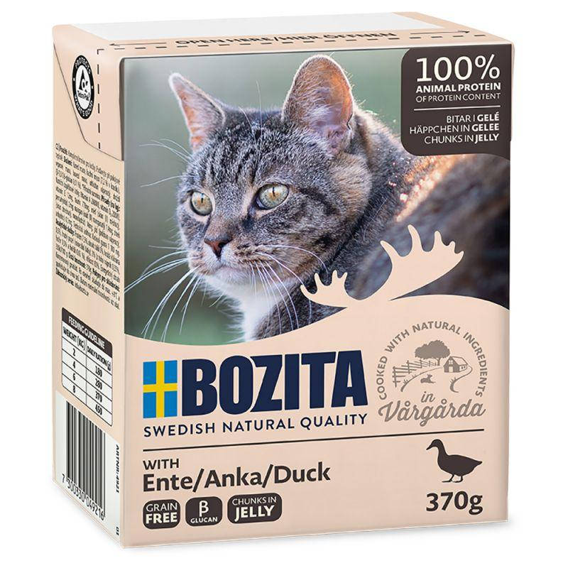 

Bozita (Бозита) корм для котов кусочки в желе с уткой (370г)