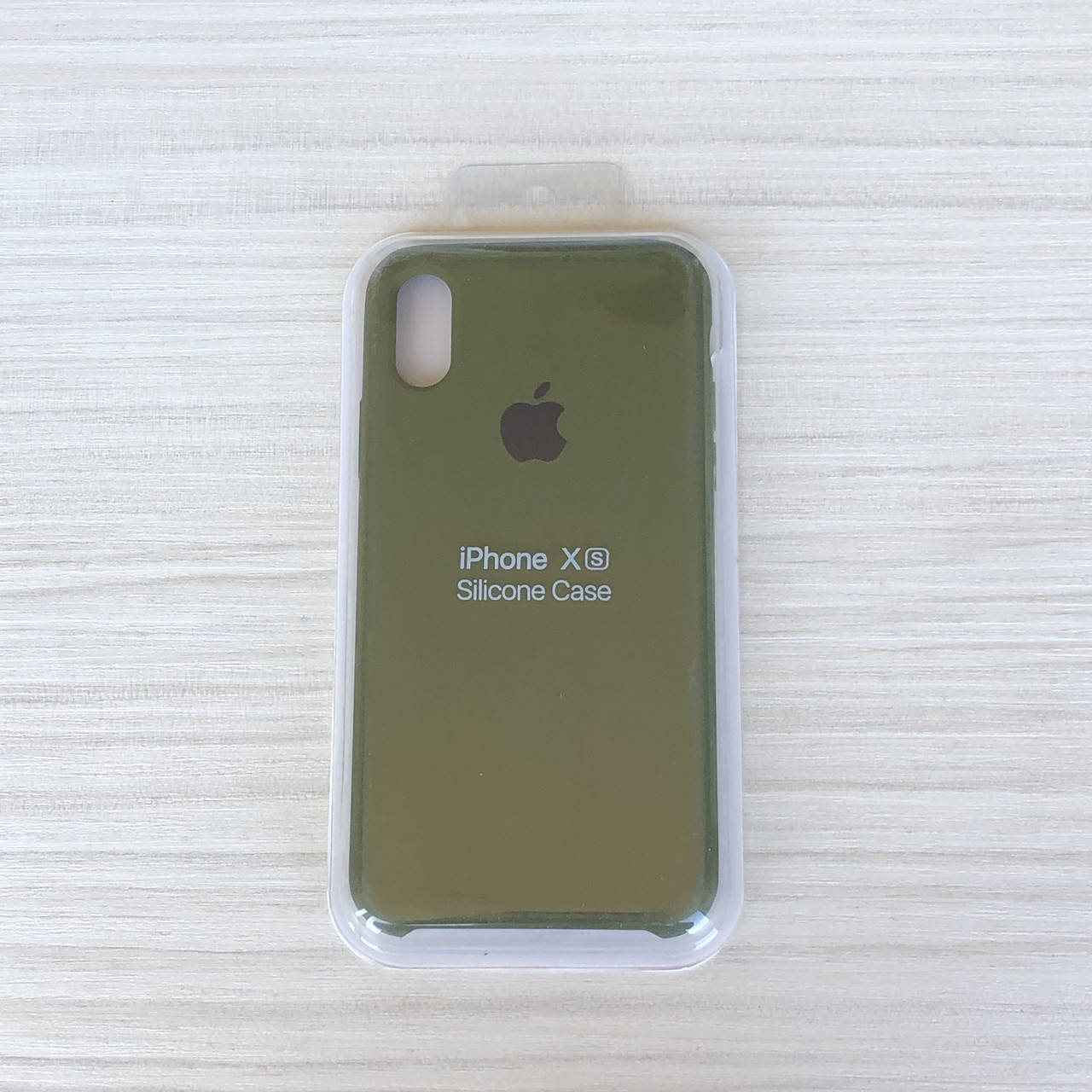 

Силиконовый чехол для iPhone X/Xs, цвет хаки, silicone case virid