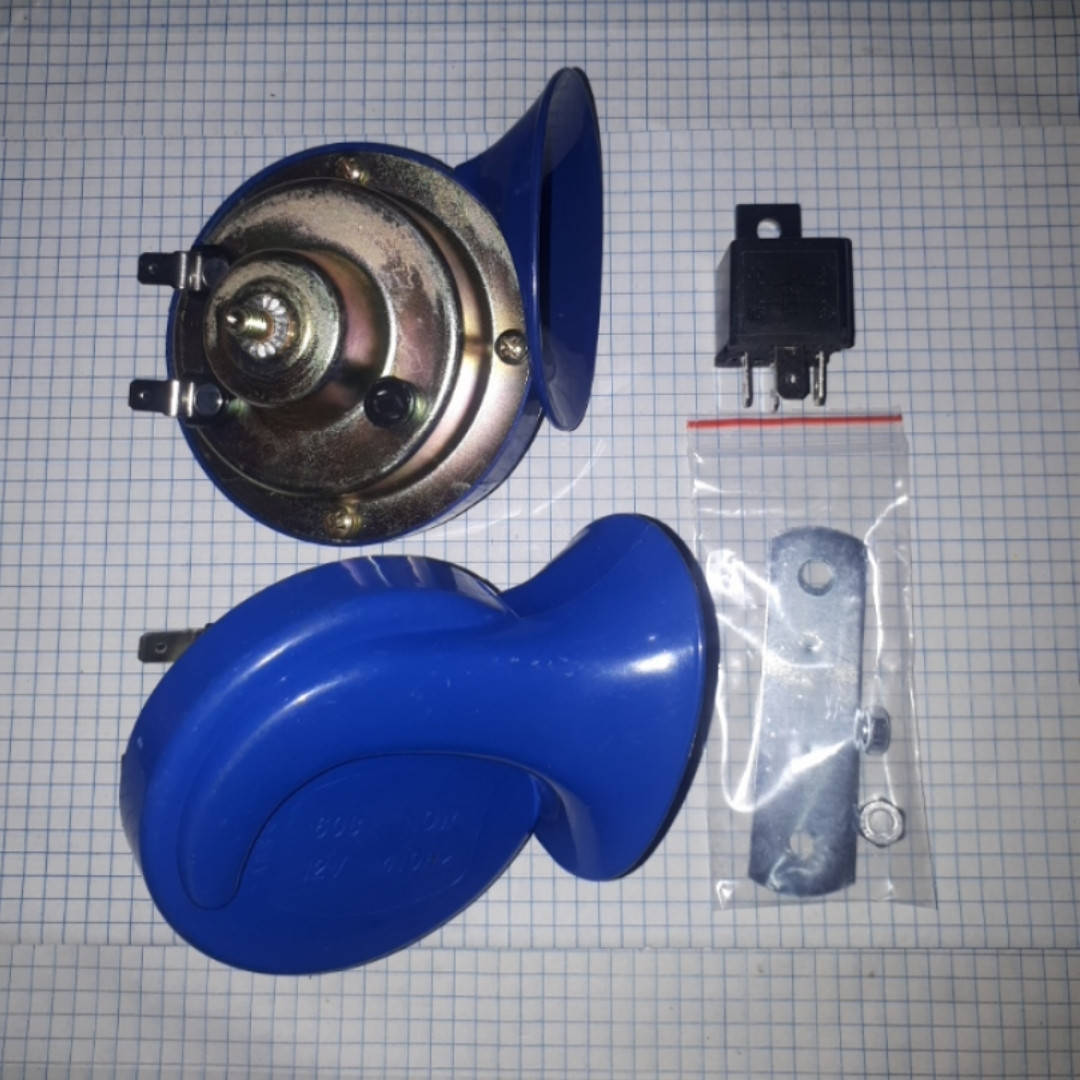 

Сигнал улитка 2шт синий 12V ДК 4905826214