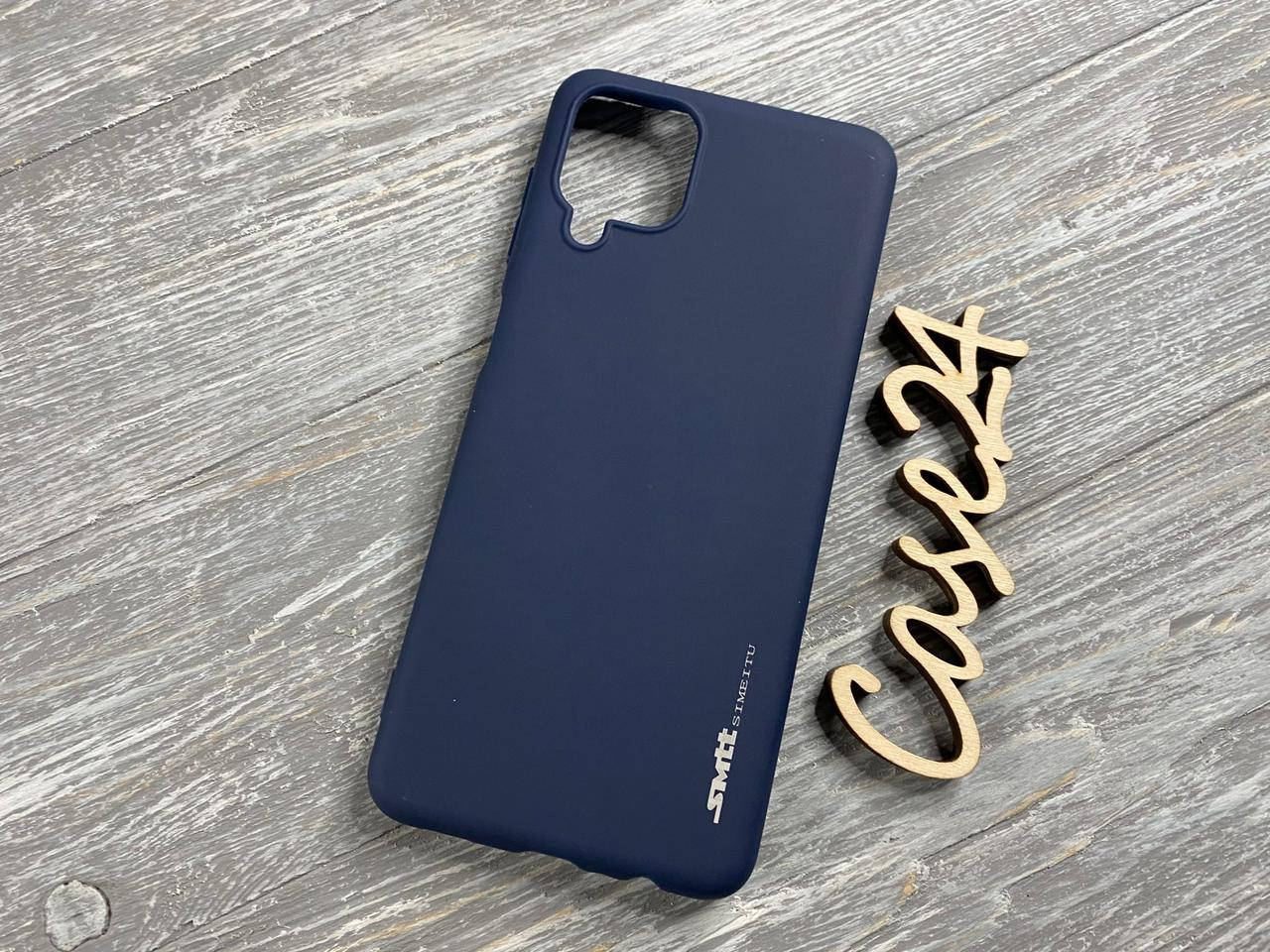 

TPU чехол Smitt накладка бампер для Samsung Galaxy A12 (5 цветов) синий