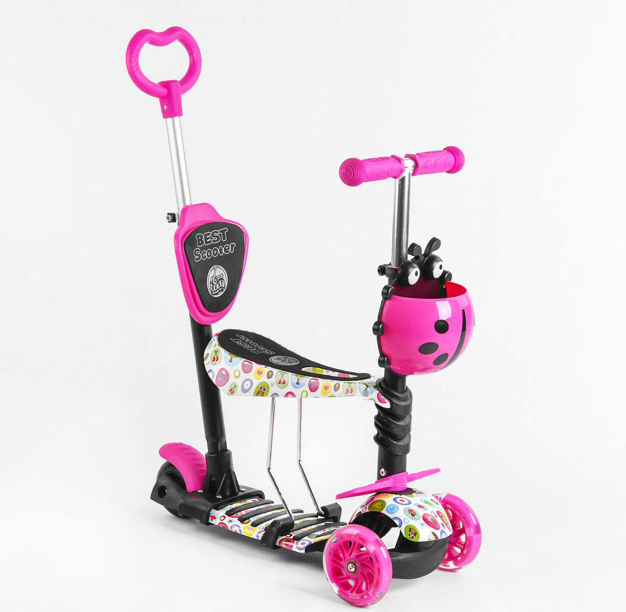 

Детский самокат Best Scooter 5 в 1 Смайл Светящиеся колеса