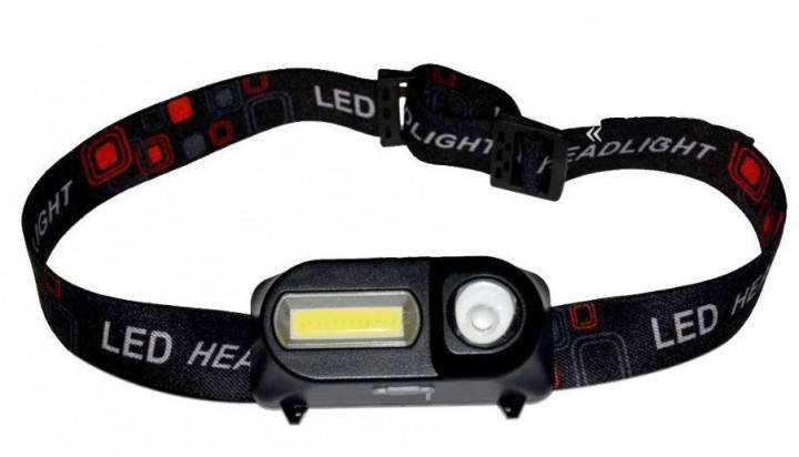 

Фонарь налобный HLV BL-1804A COB XPE Black, Черный