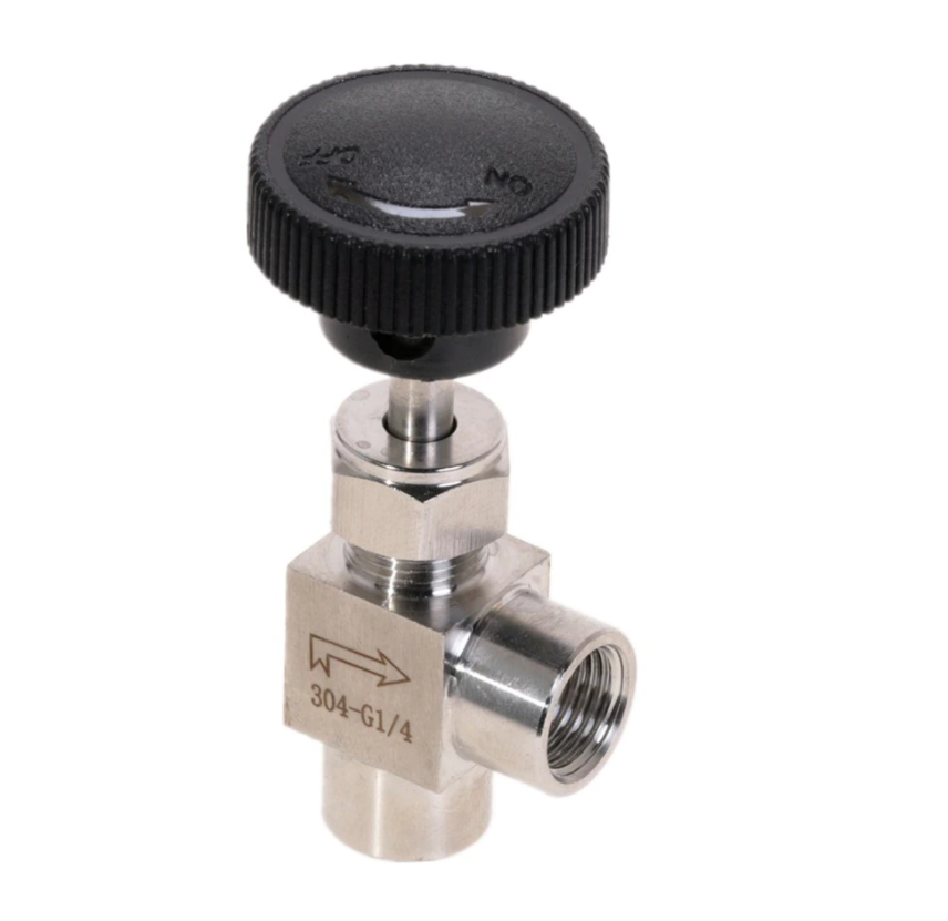 

Кран игольчатый угловой резьба внутренняя нержавеющий dn8 (1/4 дюйма) AISI 304