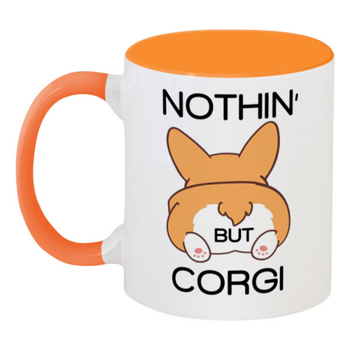 

Кружка "Nothing But Corgi" (оранжевая), Оранжевый