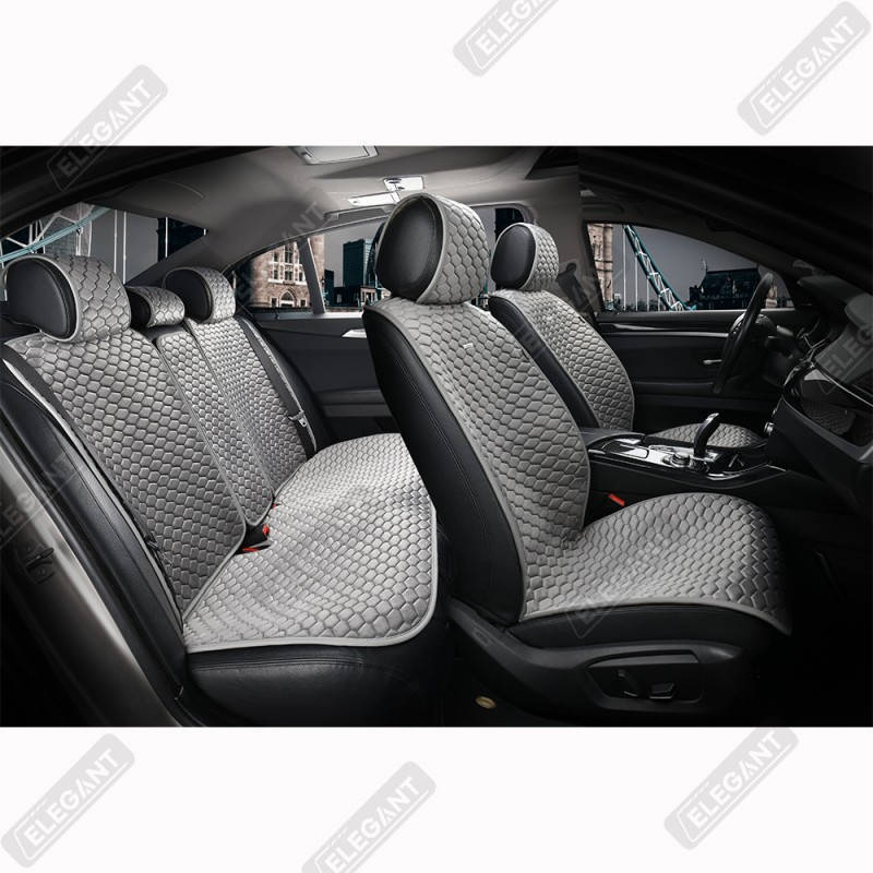 

Накидки на кожаные сидения Palermo Elegant 700 103 серая алькантара комплект Польша