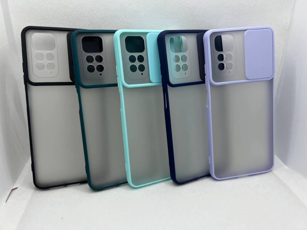 

Чехол для Xiaomi Redmi Note 11 4G со шторкой для камеры, Разные цвета