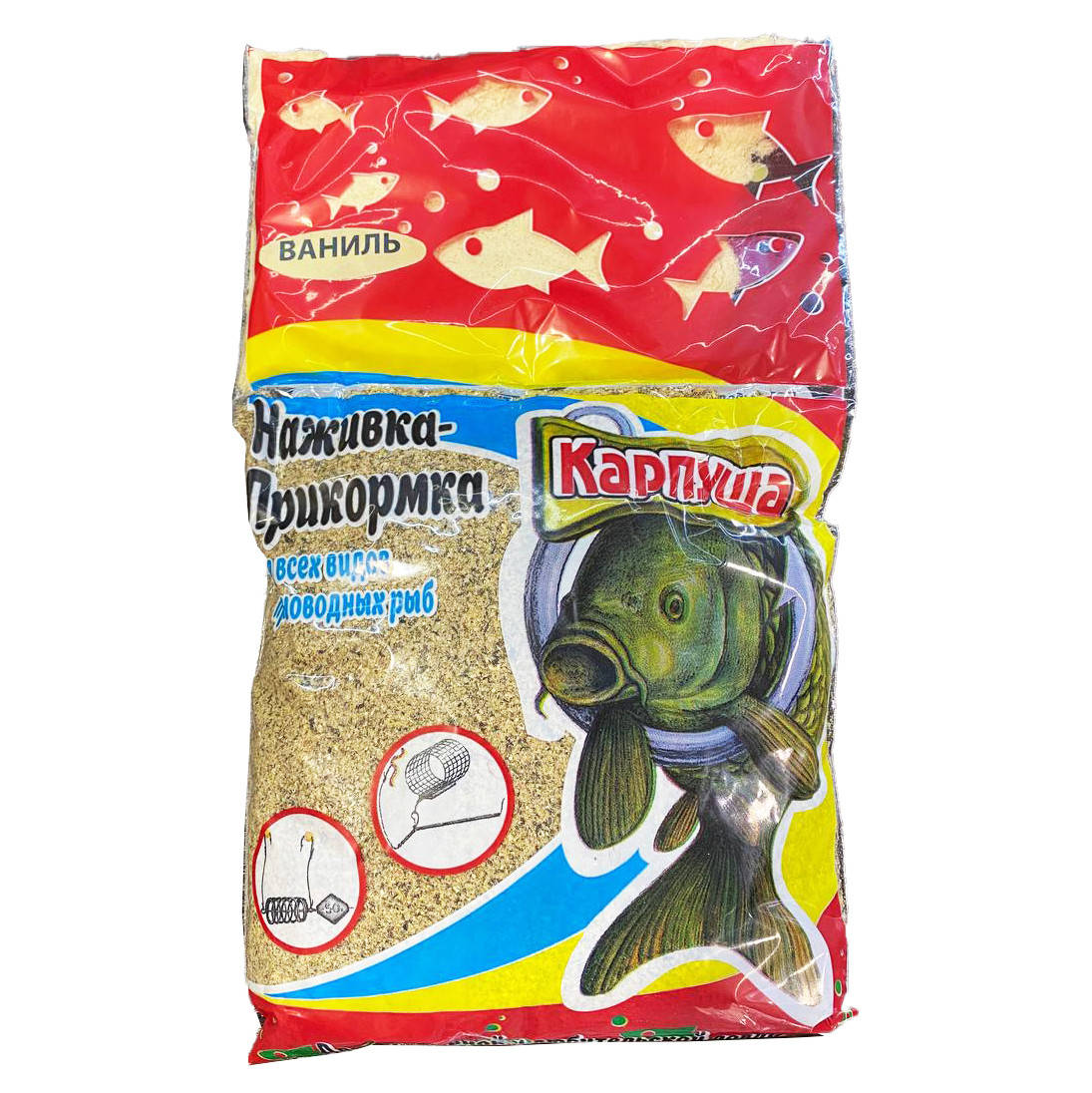

Прикормка для рыбы Карпуша Универсал + мегастик